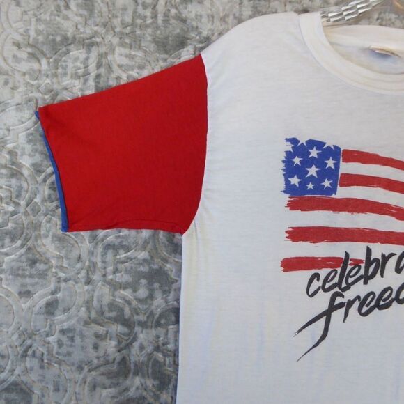 Vintage Phil Driscoll Shirt Adult Large White Celebrate Freedom Single Stitch 80 - Picture 4 of 14